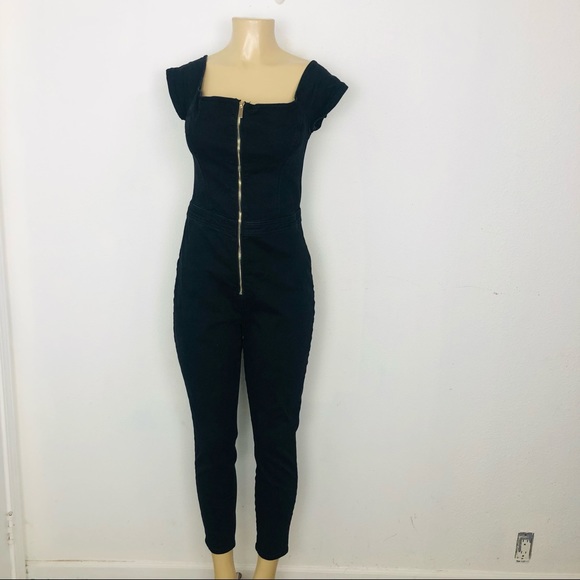 GBG BLACK OFF THE SHOULDERS JUMPSUIT SIZE L - Picture 2 of 6